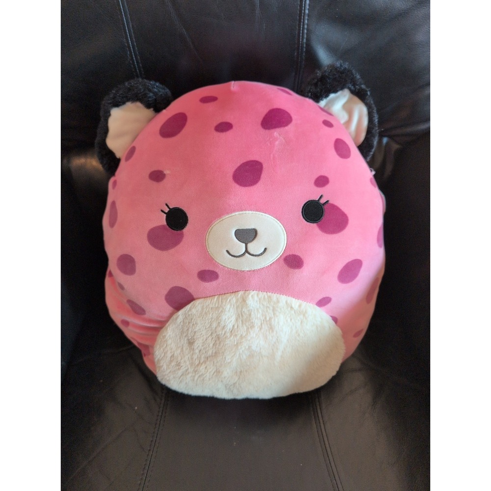 Squishmallow Jalisca Pink Leopard 16 inch Kelly Toys NWT Fuzzy Belly Plush Stuff